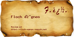 Floch Ágnes névjegykártya