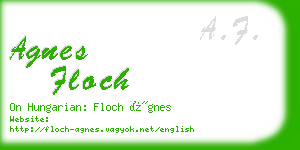 agnes floch business card